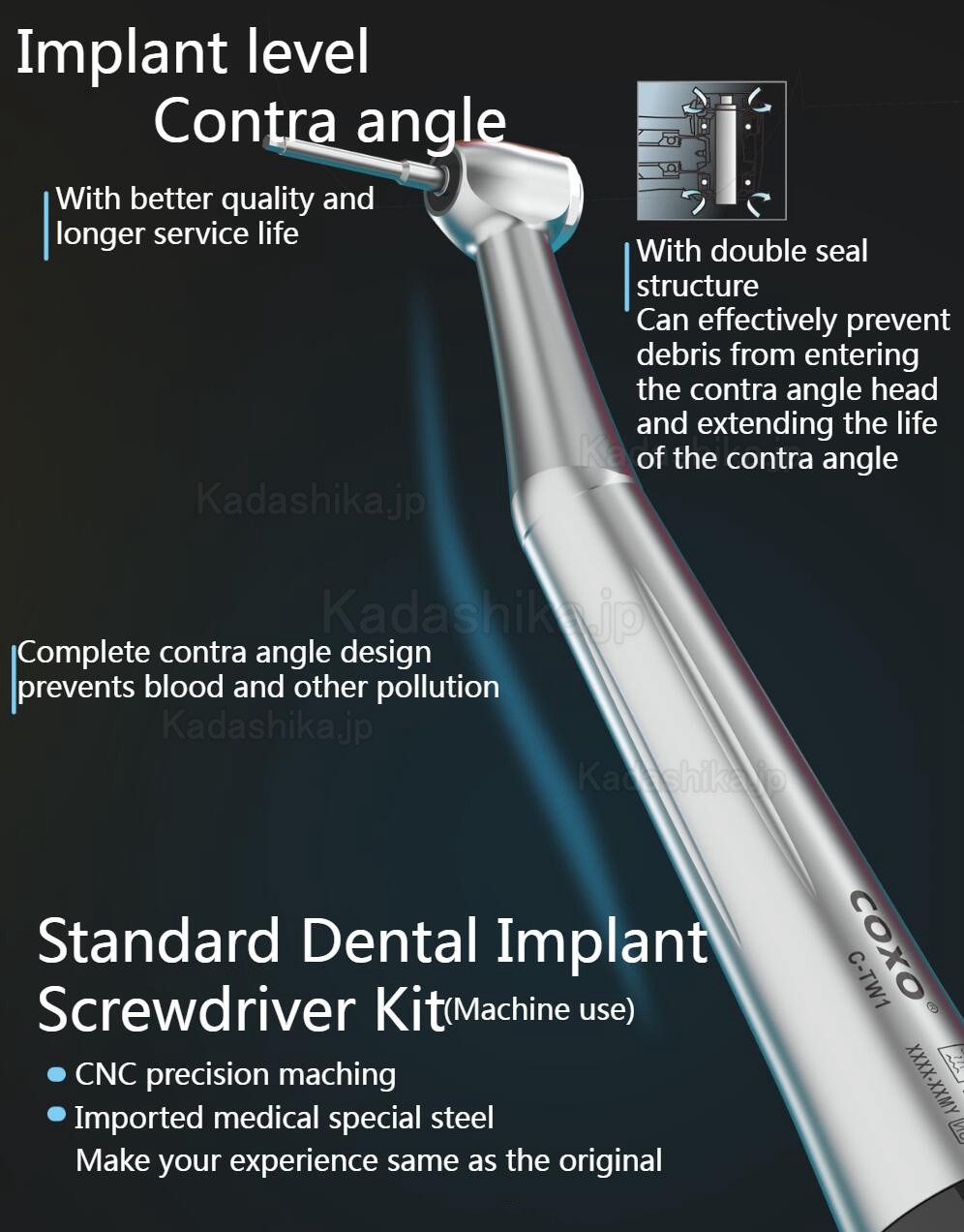 COXO C-TW1 歯科用インプラントトルクレンチハンドピース